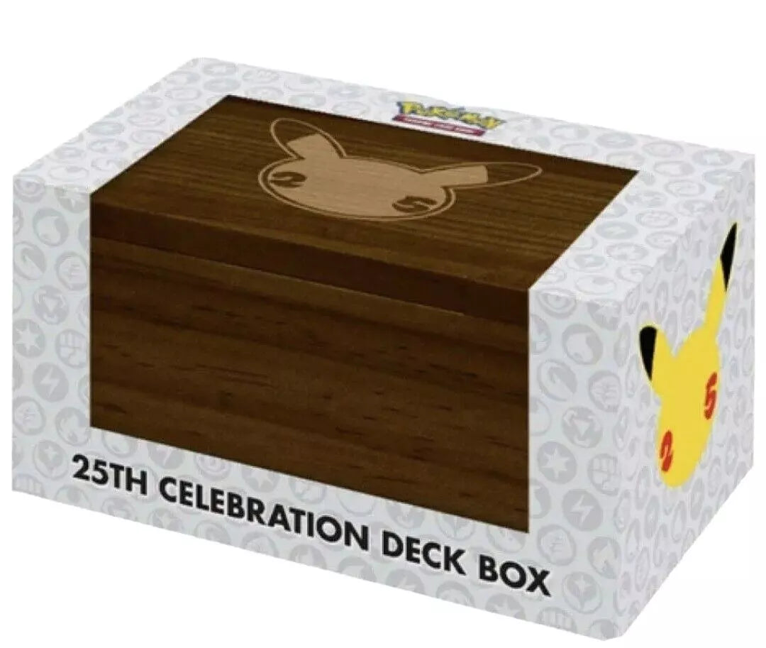 Pokémon 25th Celebrations Wooden Deck Box Ultra PRO TCG Storage Case