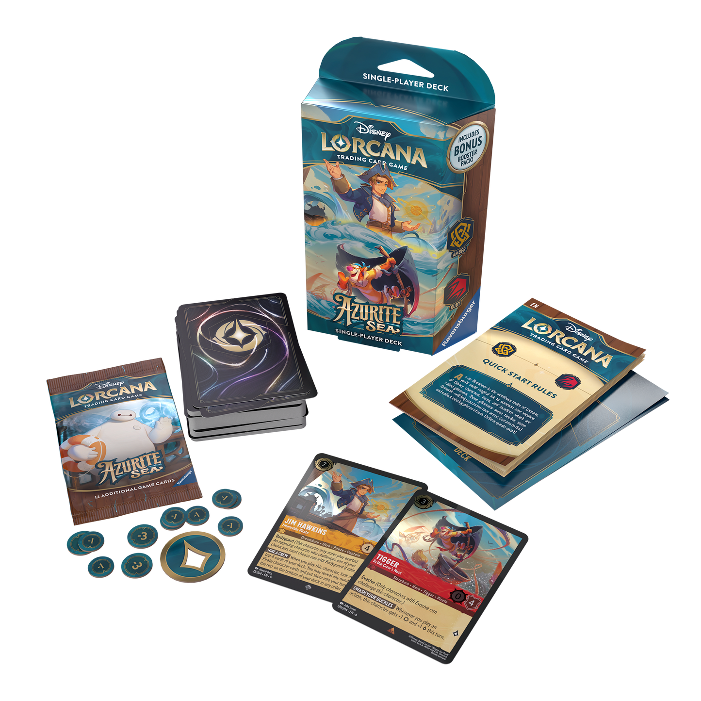 Disney Lorcana Trading Card Game - Azurite Sea - Starter Deck A - Set 6