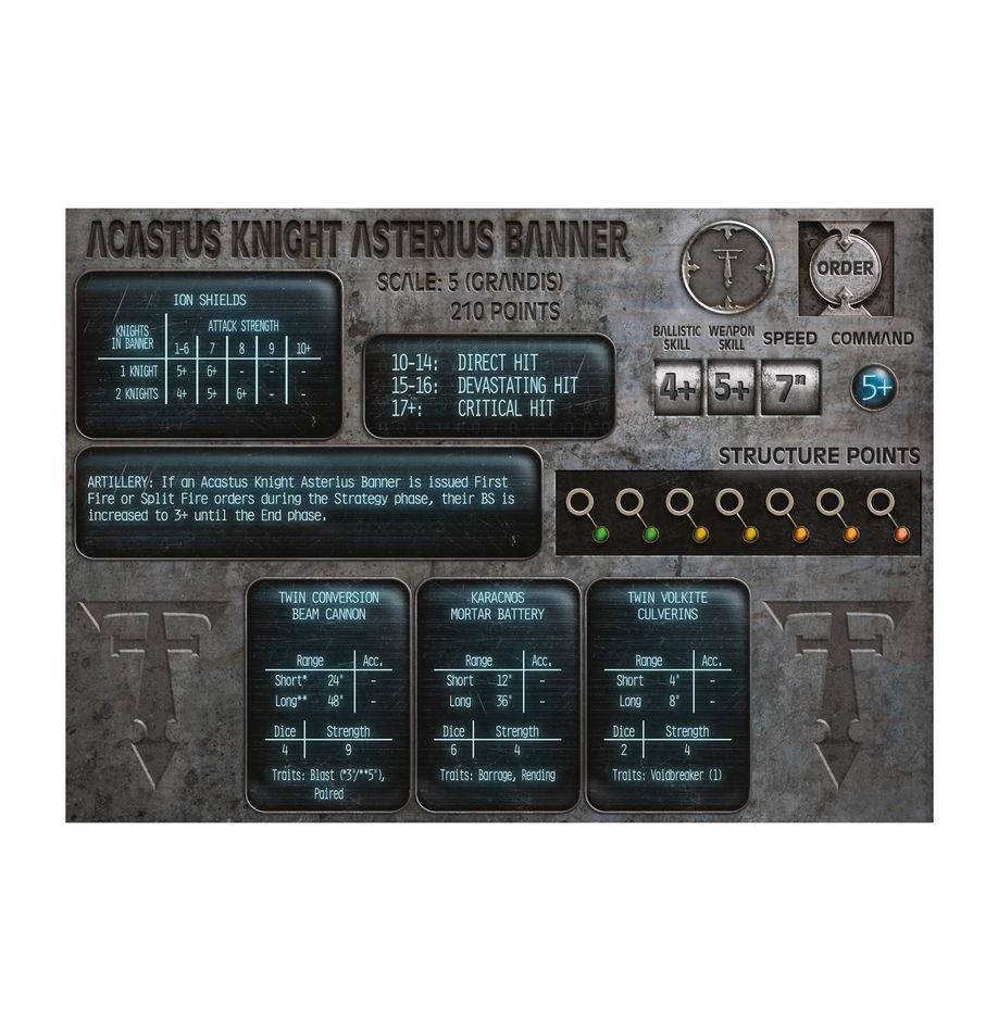 Warhammer: 40K - Legions Imperialis: Mechanicum Acastus Knights Asterius