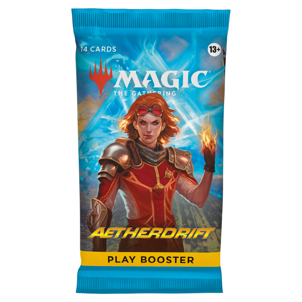 aetherdrift magic the gathering play booster front art