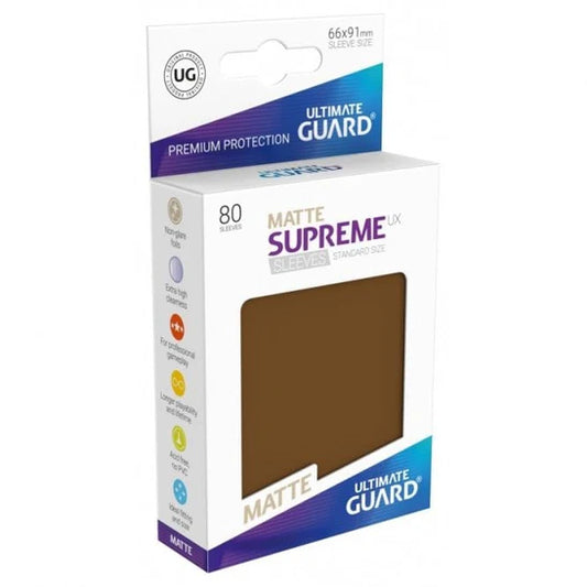 Ultimate Guard Supreme UX Sleeves Standard Size Matte Brown (80)