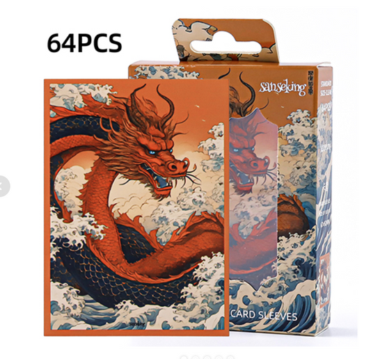 Sanseking - Standard Sleeves - Radiant Mystical Dragon ORANGE