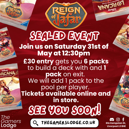 **Event Ticket 31.05.25** Lorcana Reign of Jafar Sealed Event