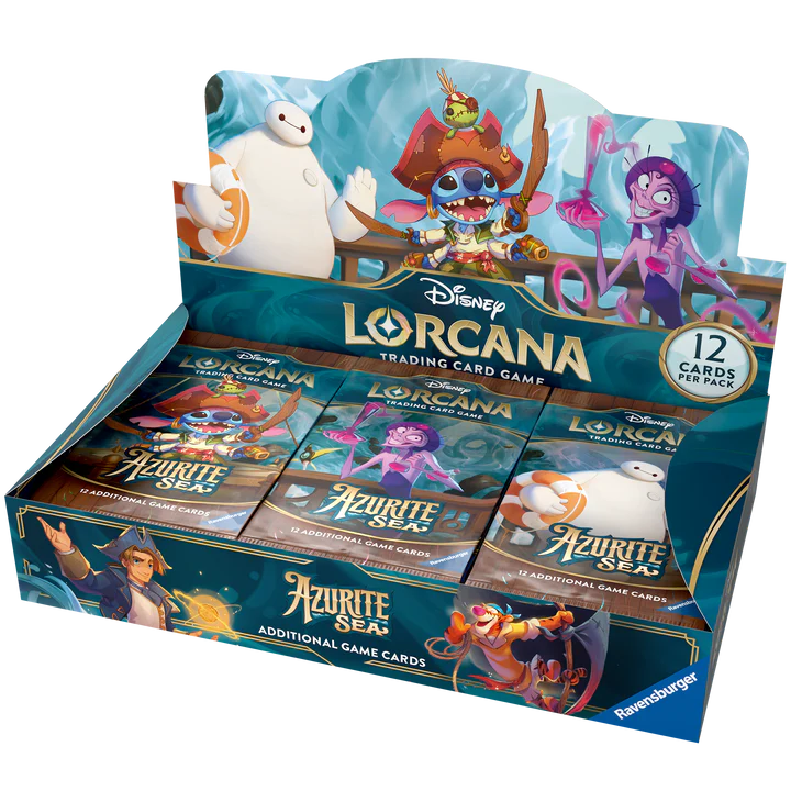 Disney Lorcana Trading Card Game - Azurite Sea - Booster Box (24 packs) - Set 6